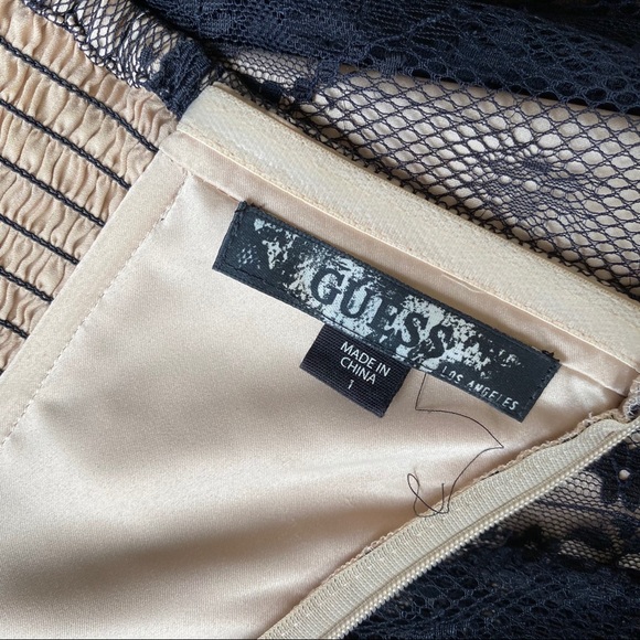 Guess | strapless black lace over cream bodice. - Picture 4 of 6